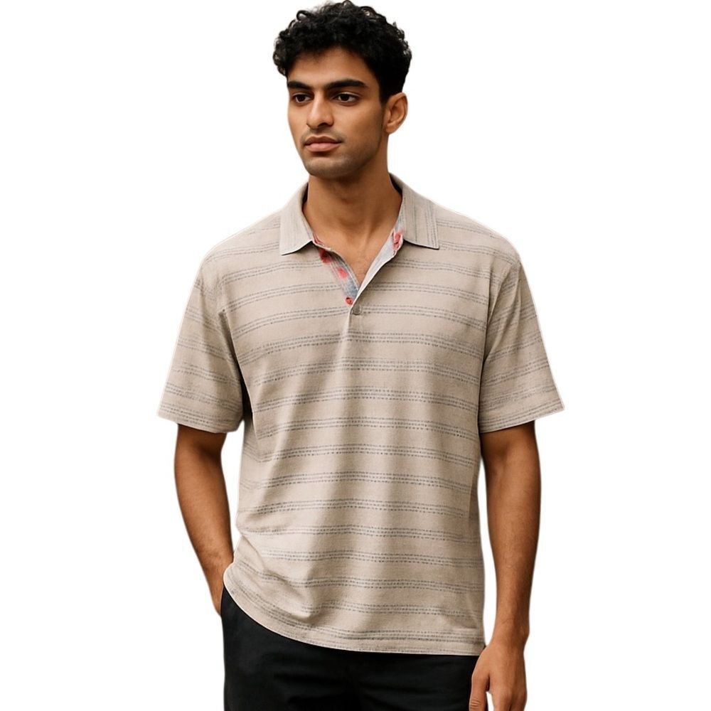 Men’s HYDEN YOO Short Sleeve Casual Shirt Tan XL